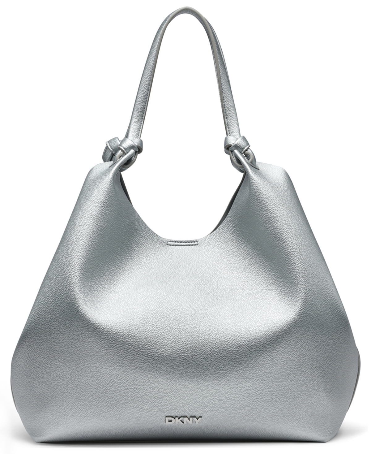 Dkny Paula Commuter Medium Sleek Tote In Silver