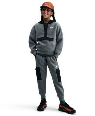 Boys' and Girls' 8-18 Sportswear Quarter Zip Long-Sleeve Hoodie