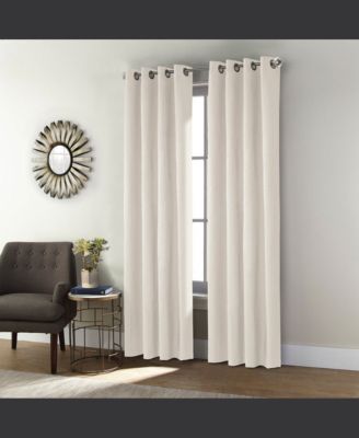 Shadow Window Treatment Blackout Grommet Curtain Panel 52" x 108" for Bedroom Livingroom Off-white