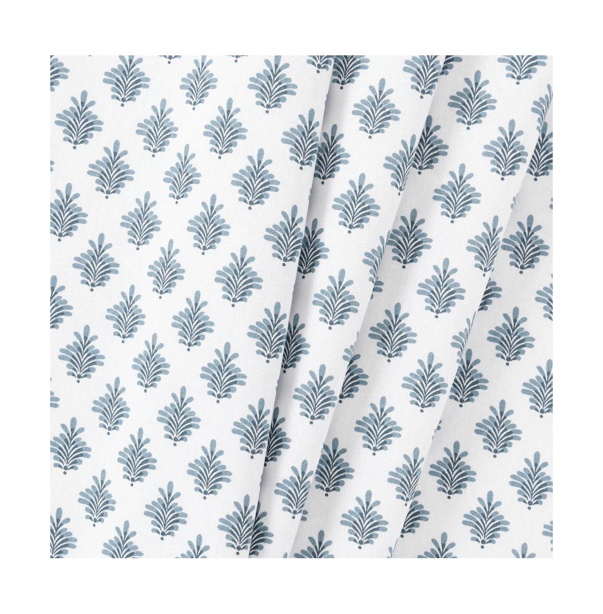 Ellis Curtain Manchester 3" Rod Pocket 100% Cotton Machine Wash and Dry Curtain Pairs 100" x 54" Blue