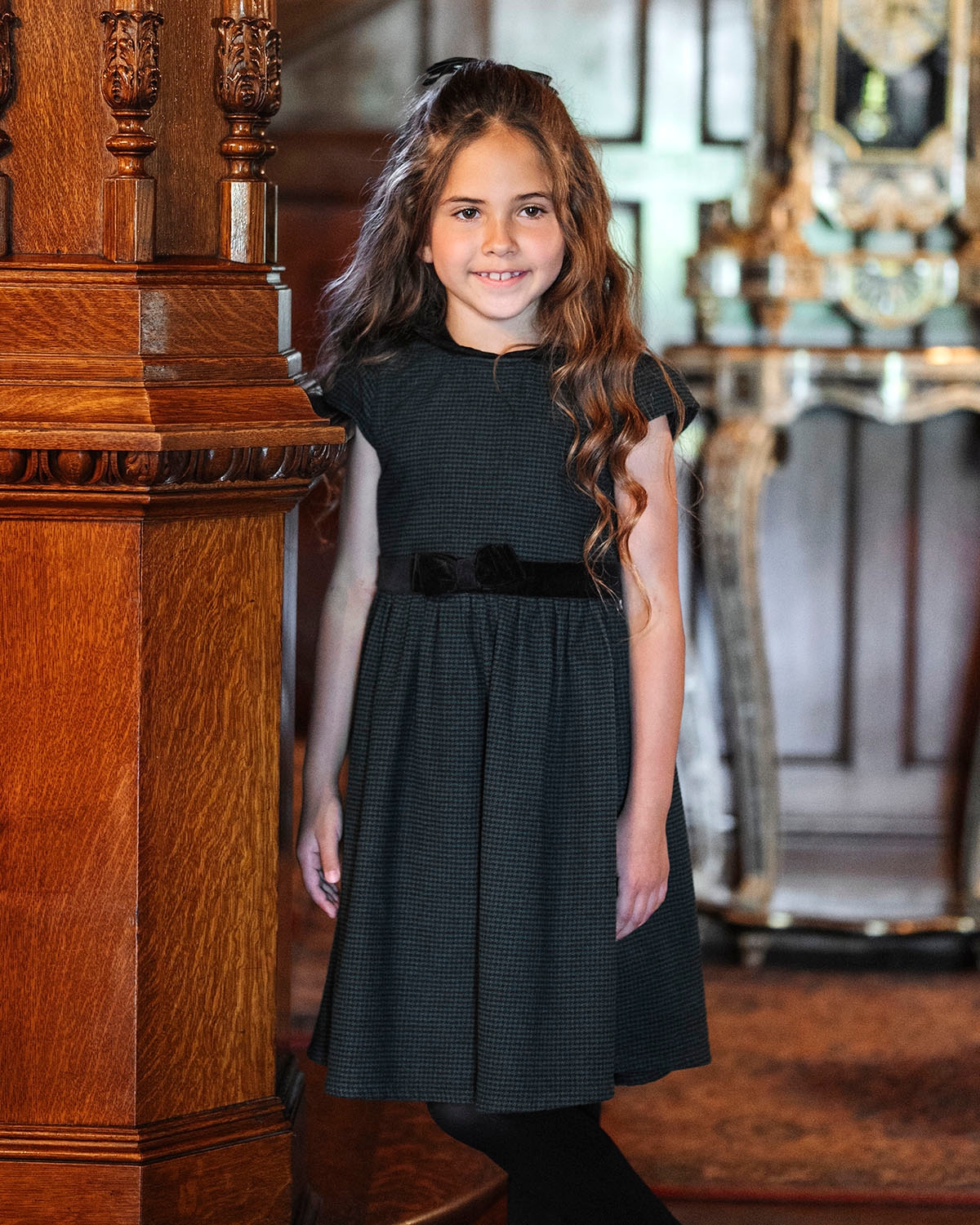 Hope & Henry Toddler Girls Organic Flutter Sleeve Peter Pan Collar Party Dress