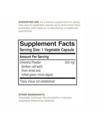 Chlorella Vegetable Capsules ,100 V Caps