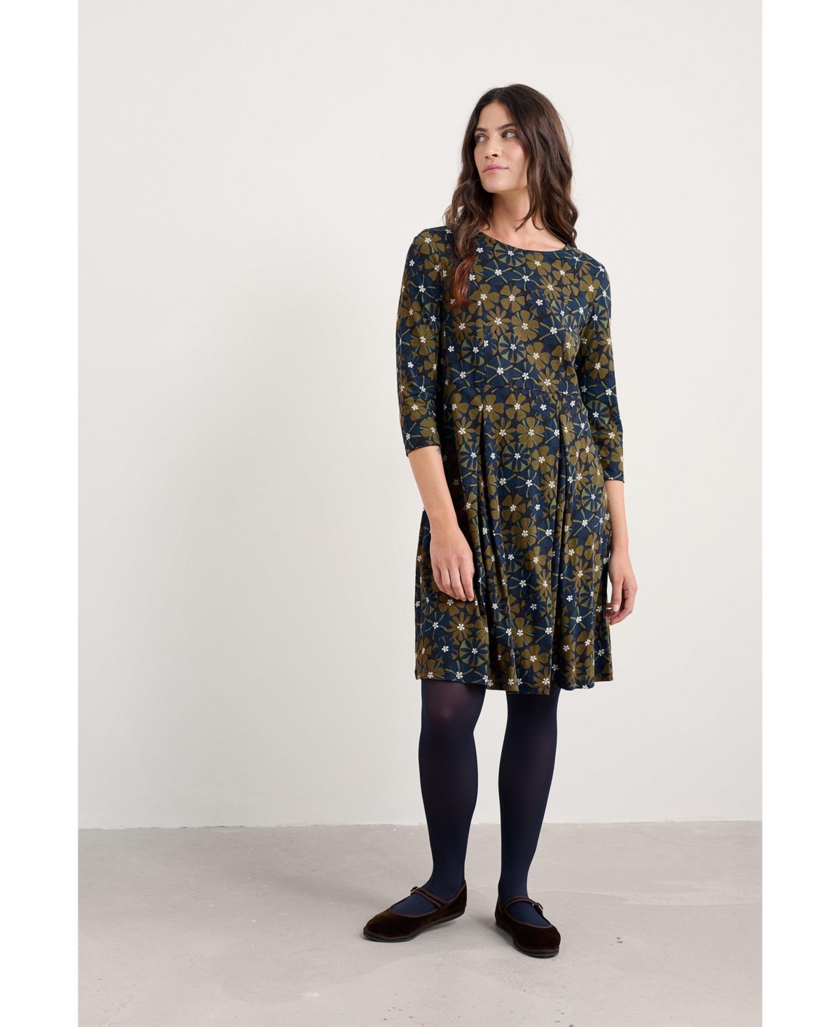 Seasalt Cornwall Women's Quarter Sleeve Witch Hazel Dress