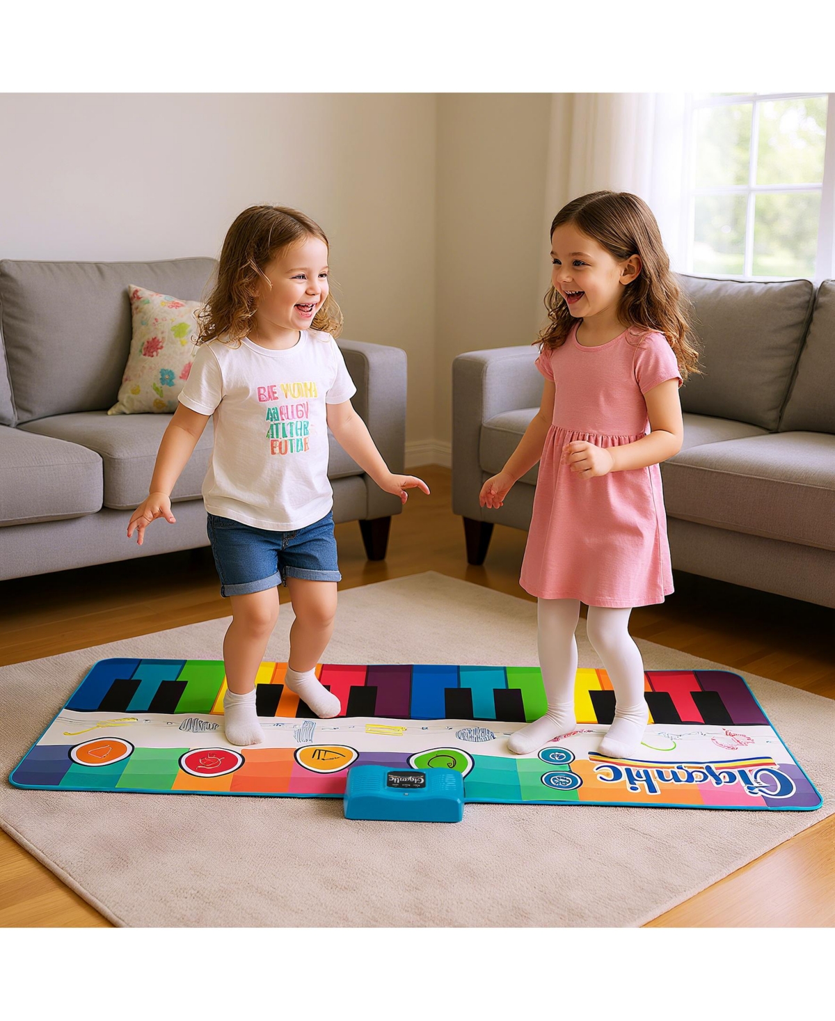 Sugift Floor Piano Dance Mat for Kids Musical Playmat with 8 Instrument Sounds
