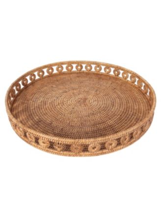 Artifacts Trading Company Rattan Round Tray – Inna Design Serveware