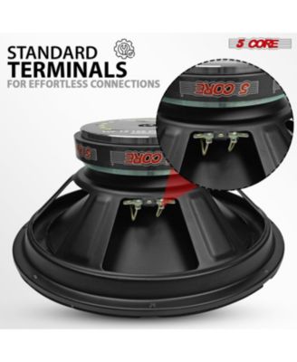 400W 12" 4Ohm Car Subwoofer Pair with Poly Cone Replacement Woofer