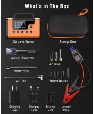 Jump Start, 150PSI Air and Vacuum: 3000A for 8.0L Gas/6.0L Diesel