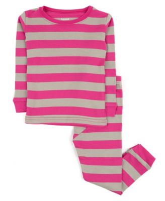 Toddler Two Piece Cotton Striped Holiday Pajamas