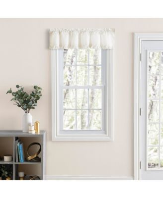 Home Classic Narrow Ruffle Rod Pocket Valance 74" x 12" Natural by Ellis Curtain