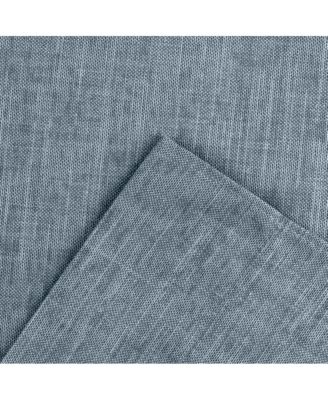 Ellis Lisa Solid Color Premium Poly Cotton Duck Fabric Tailored Tiers 56"x24" Dusty Blue