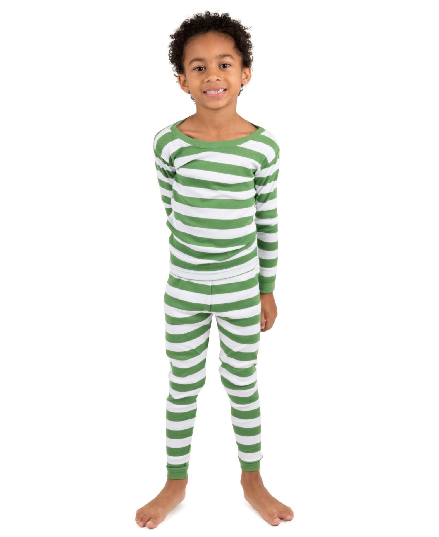 Baby Two Piece Cotton Striped Holiday Pajamas