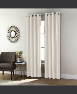 Commonwealth Shadow Grommet Dressing Window Curtain Panel - 52"x95", Off-white