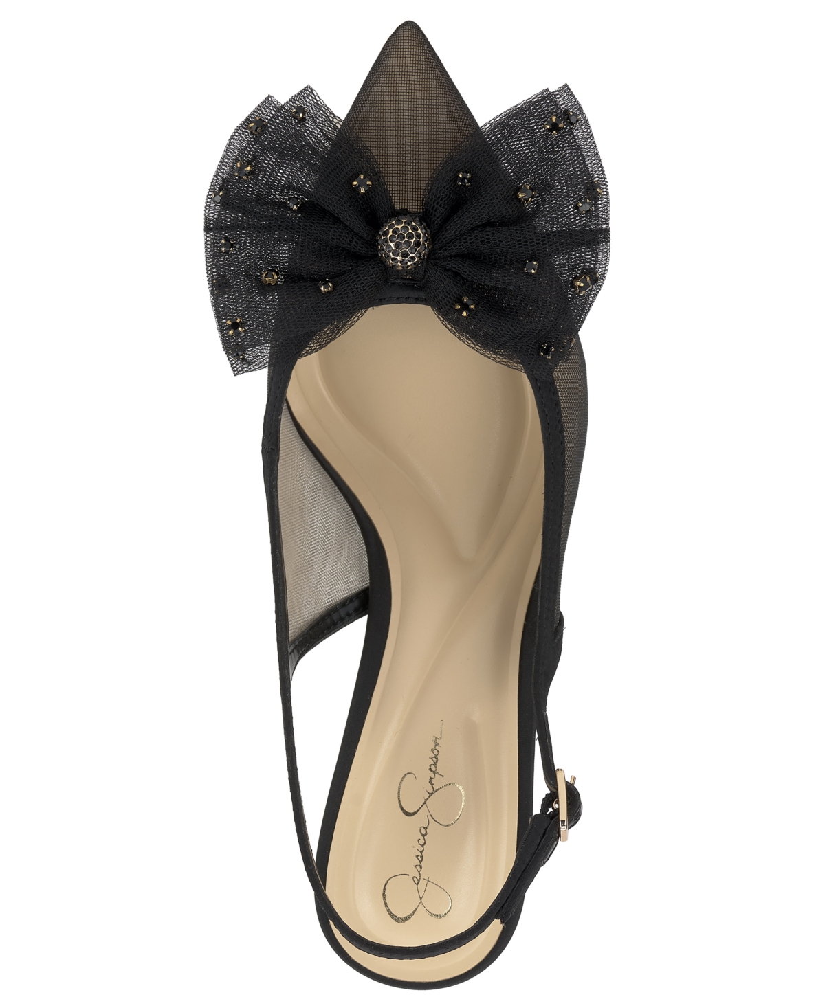 Jessica Simpson Women's Lavilra Bow Mesh Slingback Pumps