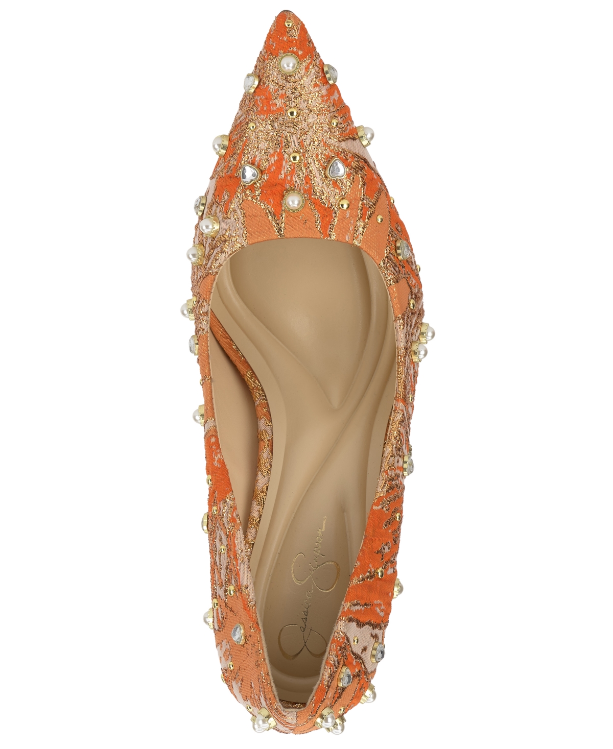 Jessica Simpson Women's Welica Embellished Pointed-toe Pumps In Orange