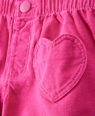 Girls' Toddler 2T-5T Heart Pocket Barrel Elastic Waistband Pants