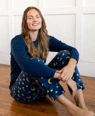 Women's Cotton Top and Fleece Pants Holiday Pajamas