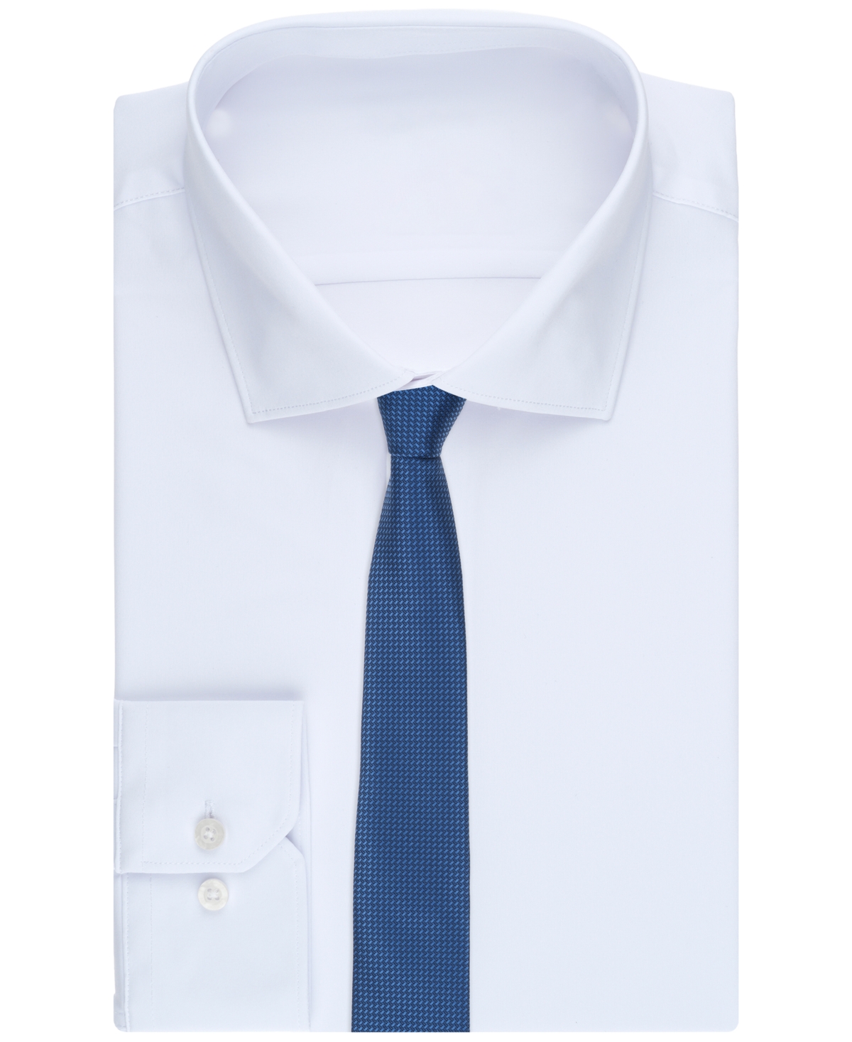 Alfani Men's Nebula Solid-pattern Tie, Macy's Exclusive In Blue