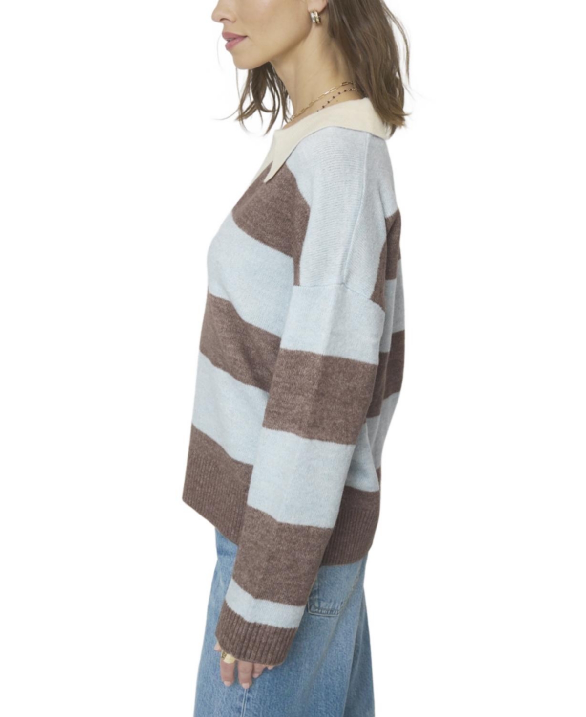 Central Park West Women's Marley Striped Rugby Sweater