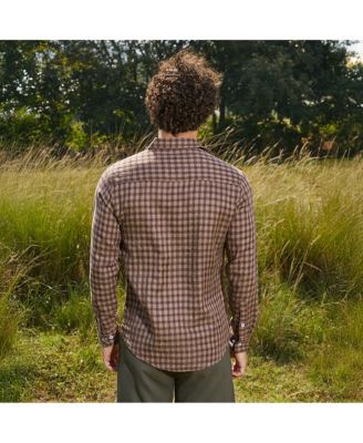 Men's Mocha Brown Bi-Check Shirt