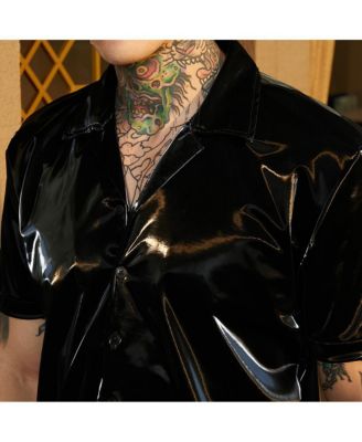 Men's Raven Black Patent Solid Shirt