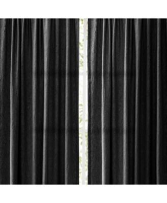 Portland Crushed Taffeta Rod Pocket Tailored Panel - 48x63", Black