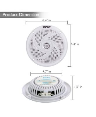 Waterproof Marine Speakers, Low-Profile Slim Style, 4.0'' -inch (100 Watt)
