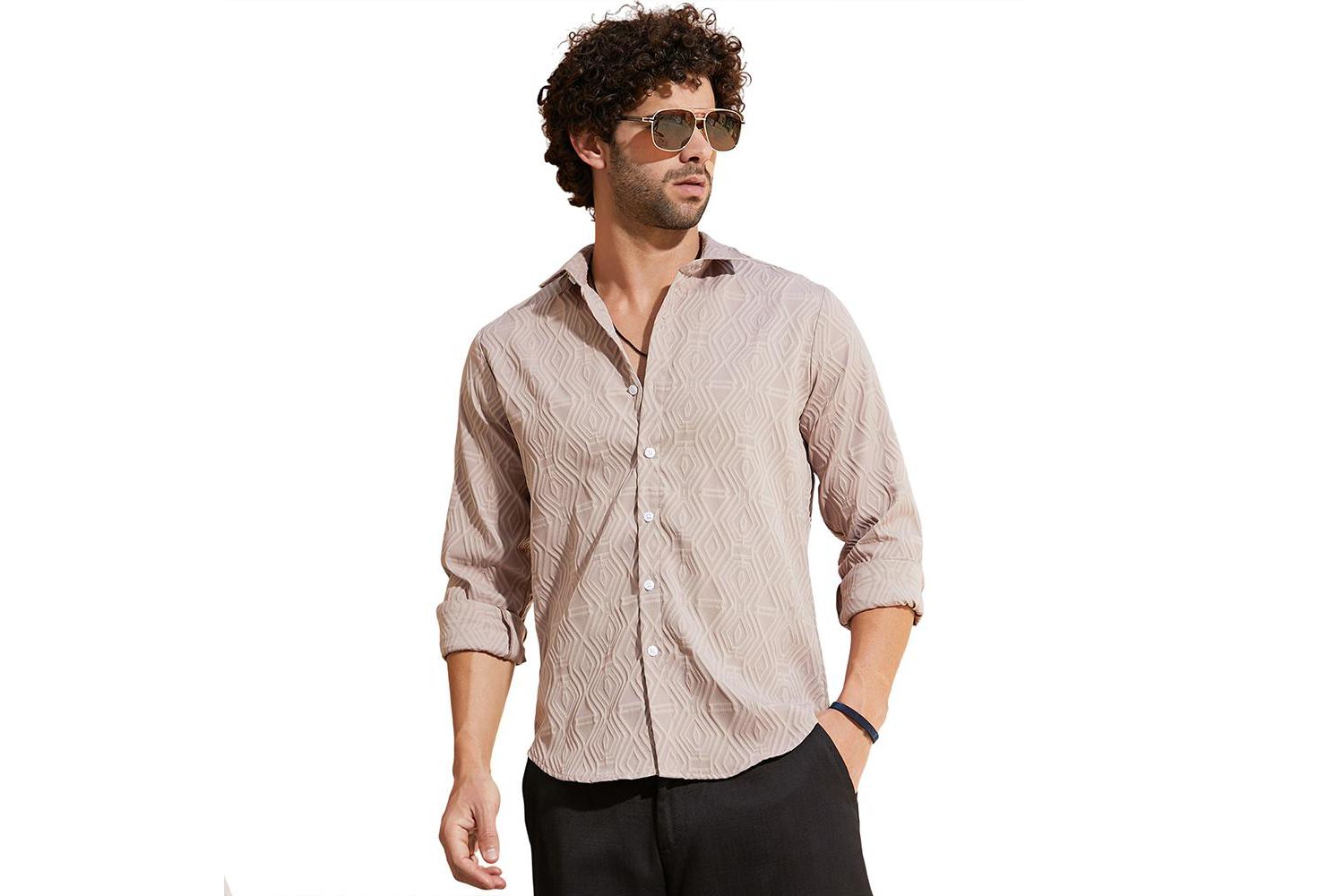 Men's Dusty Pink Illuminator-Tactile Shirt