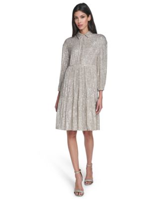 Eliza J - Women's Sequin Detail Collar Dress