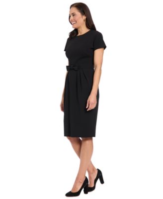 Petite Short-Sleeve Sheath Dress