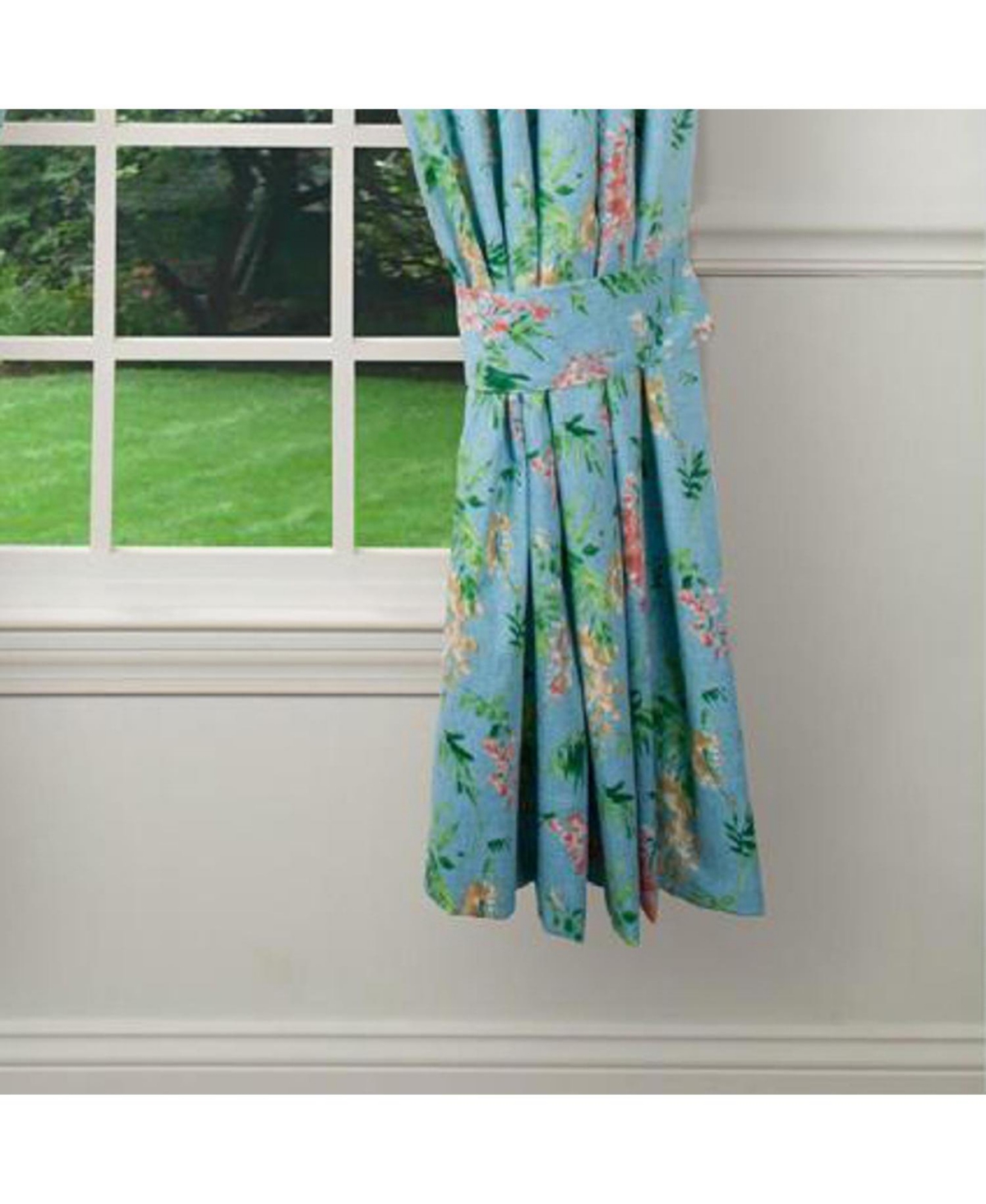 Ellis Curtain Wisteria Lined Light Blocking Window Curtain Tailored Panel - 50x63" Turquoise