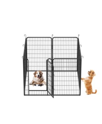 39.37 in. H Dog Fence Pet Exercise Pen for Outdoor Indoor and 8 Panels Heavy Duty Metal Playpen with door