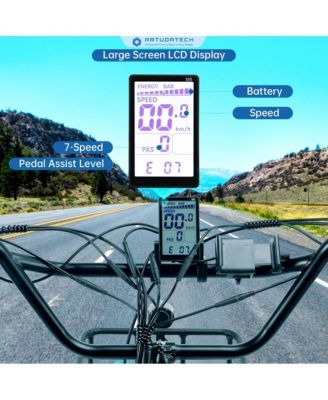 Electric Tricycle E-Trike with 525W Peak Motor, 7-Speed Gearing & 27-Mile Range for Heavy-Duty Cargo Transport