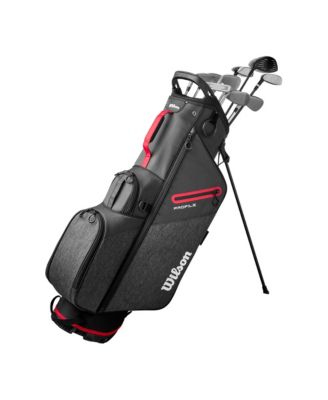Profile 11 Piece Teen Right Hand Golf Complete Set - Carry Bag - Standard / Regular / Red/Grey/Black