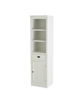 75" Freestanding 5-Tier Display Storage Cabinet Book Shelf with 1 File Drawer