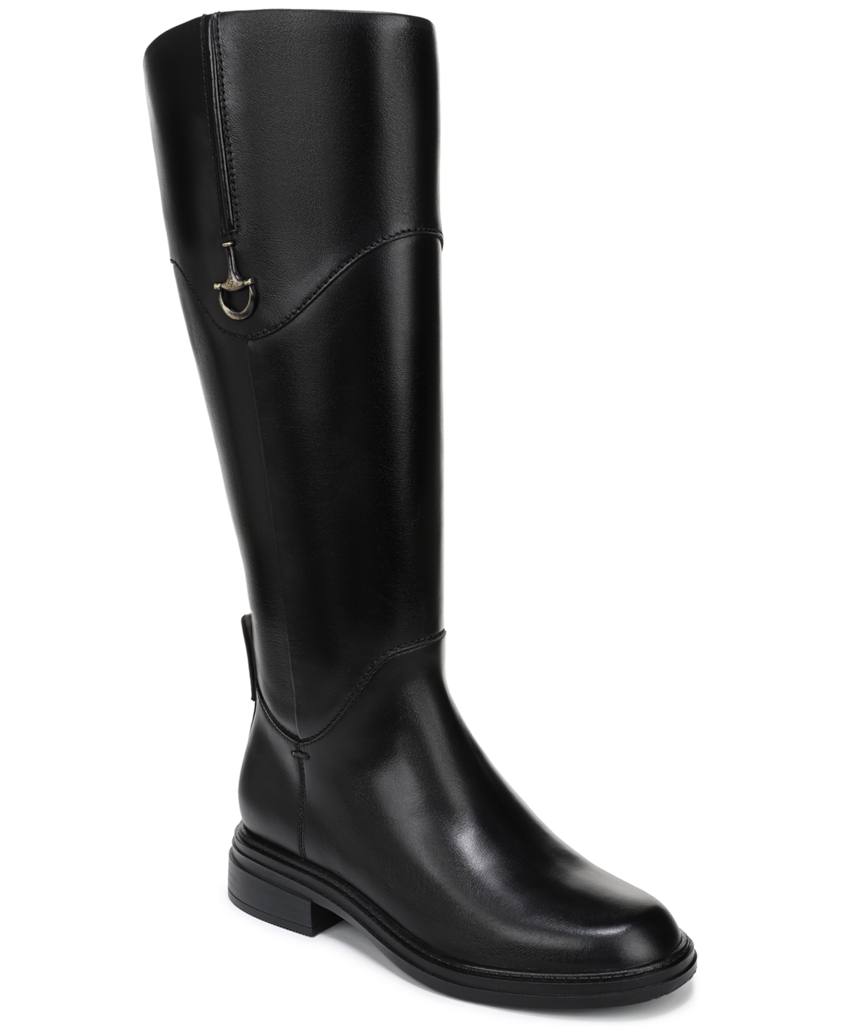 Naturalizer Women's Oslo Wide Calf Tall Riding Boots - Black Leather