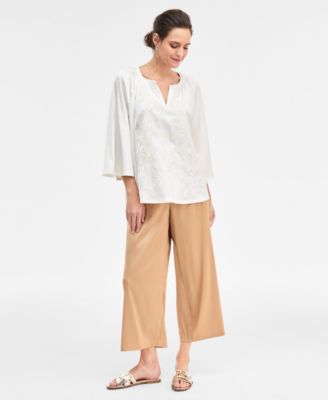 Women's Embroidered Cut-Work Top, Macy's Exclusive