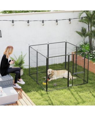 39 Inch 8 Panel Heavy Duty Dog Playpen with Door,