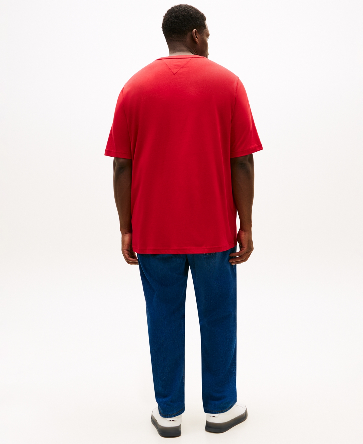 Tommy Hilfiger Men's Big & Tall Embroidered Flag T-shirt In Red