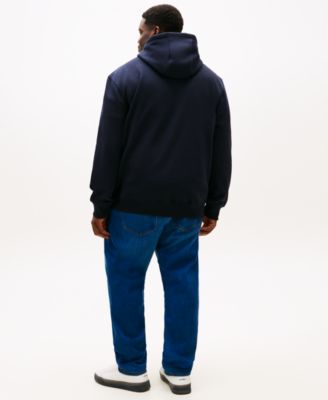 Men's Big & Tall Embroidered Flag Hooded Sweatshirt