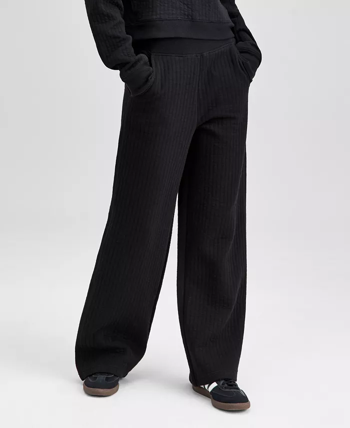 Women's Quilted Wide-Leg Lounge Pants - thumbnail 6