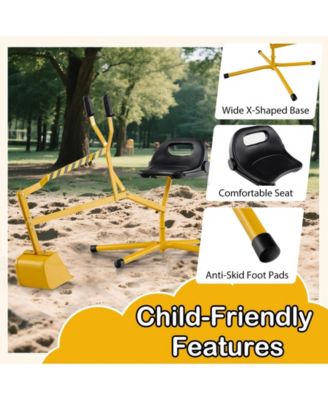 Sand Digger with 2-Handed Controls and Flexible Shovel for 3+ Years Old Kids