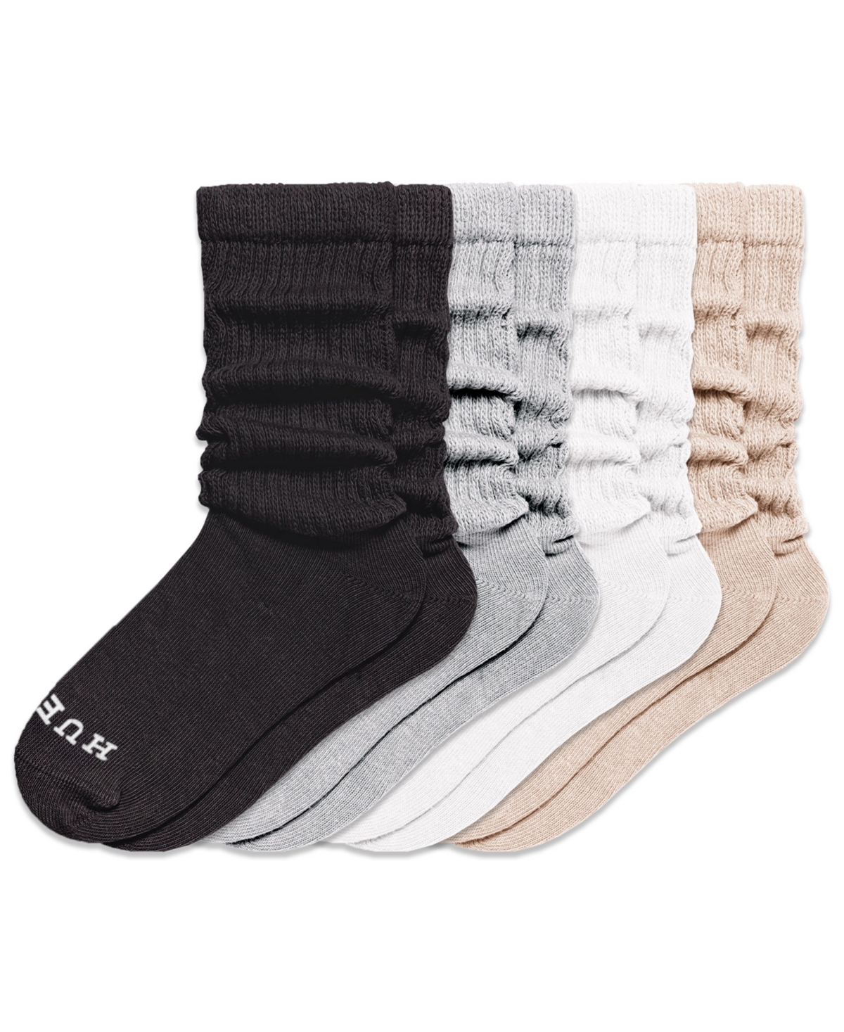 Hue Women's 4-pack Wide Ribbed Slouch Casual Socks In Multi