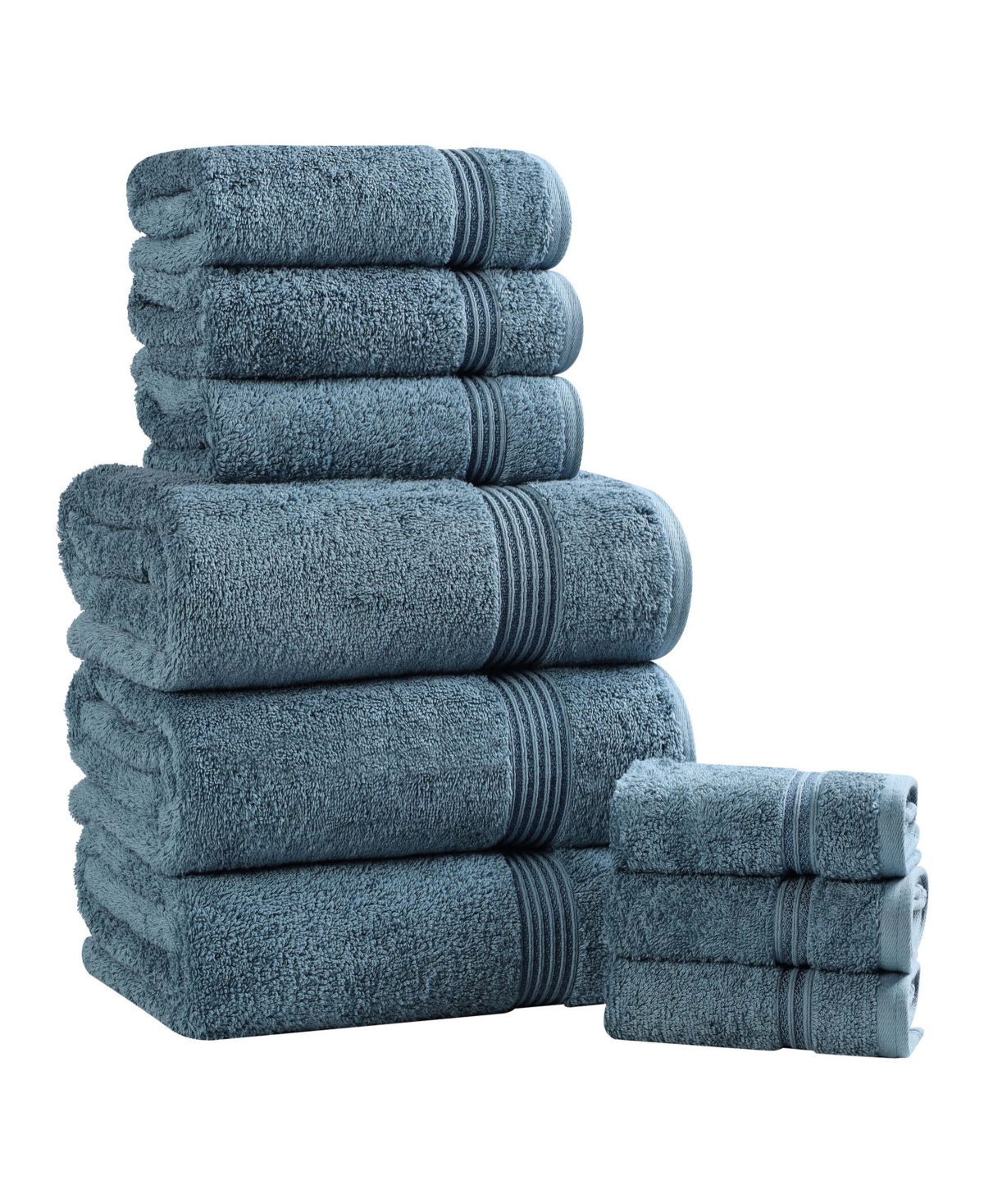 Superior Egyptian Cotton 9-pc. Towel Set In Blue
