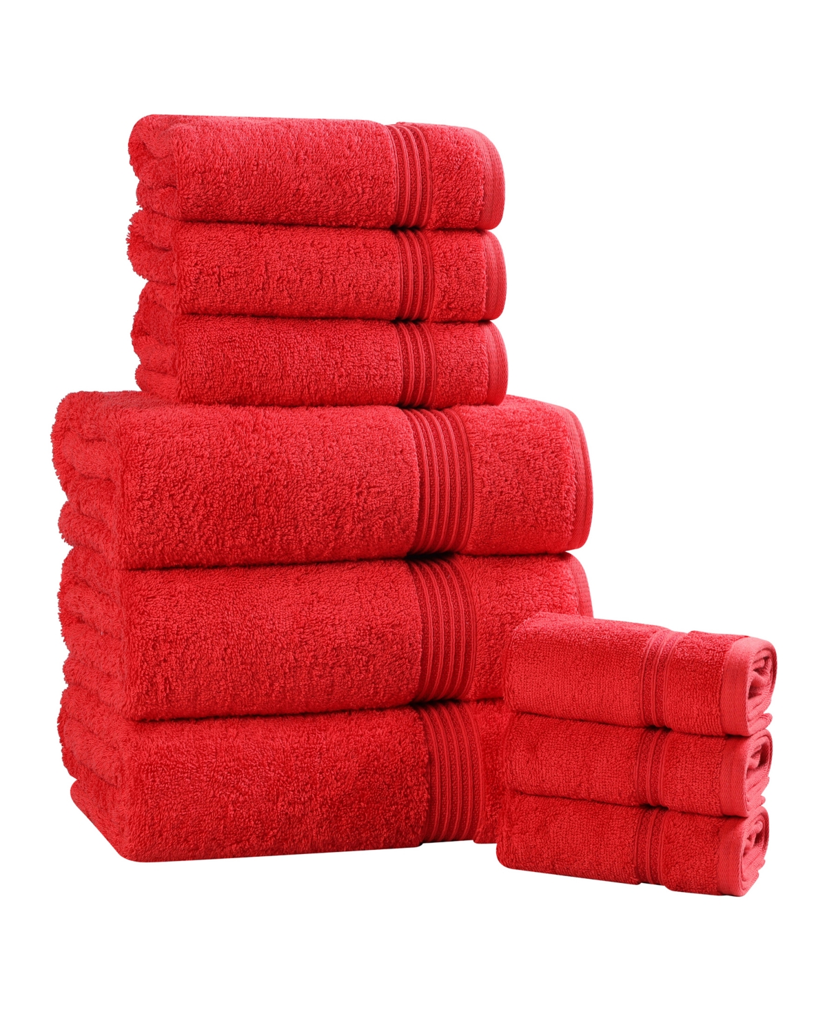 Superior Egyptian Cotton 9-pc. Towel Set In Red