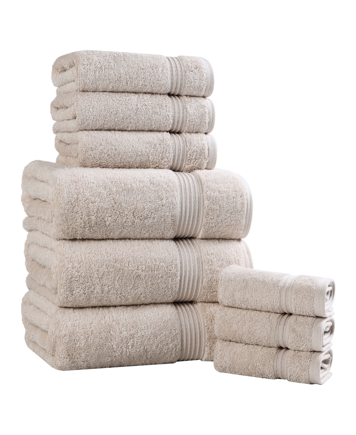 Superior Egyptian Cotton 9-pc. Towel Set In Gray