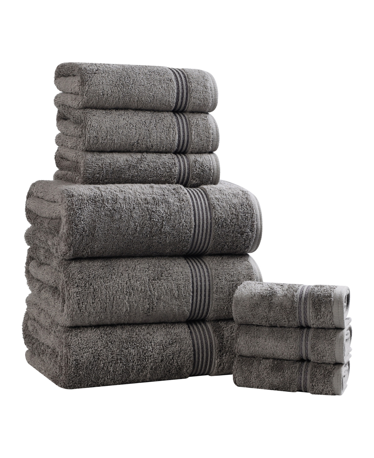 Superior Egyptian Cotton 9-pc. Towel Set In Gray