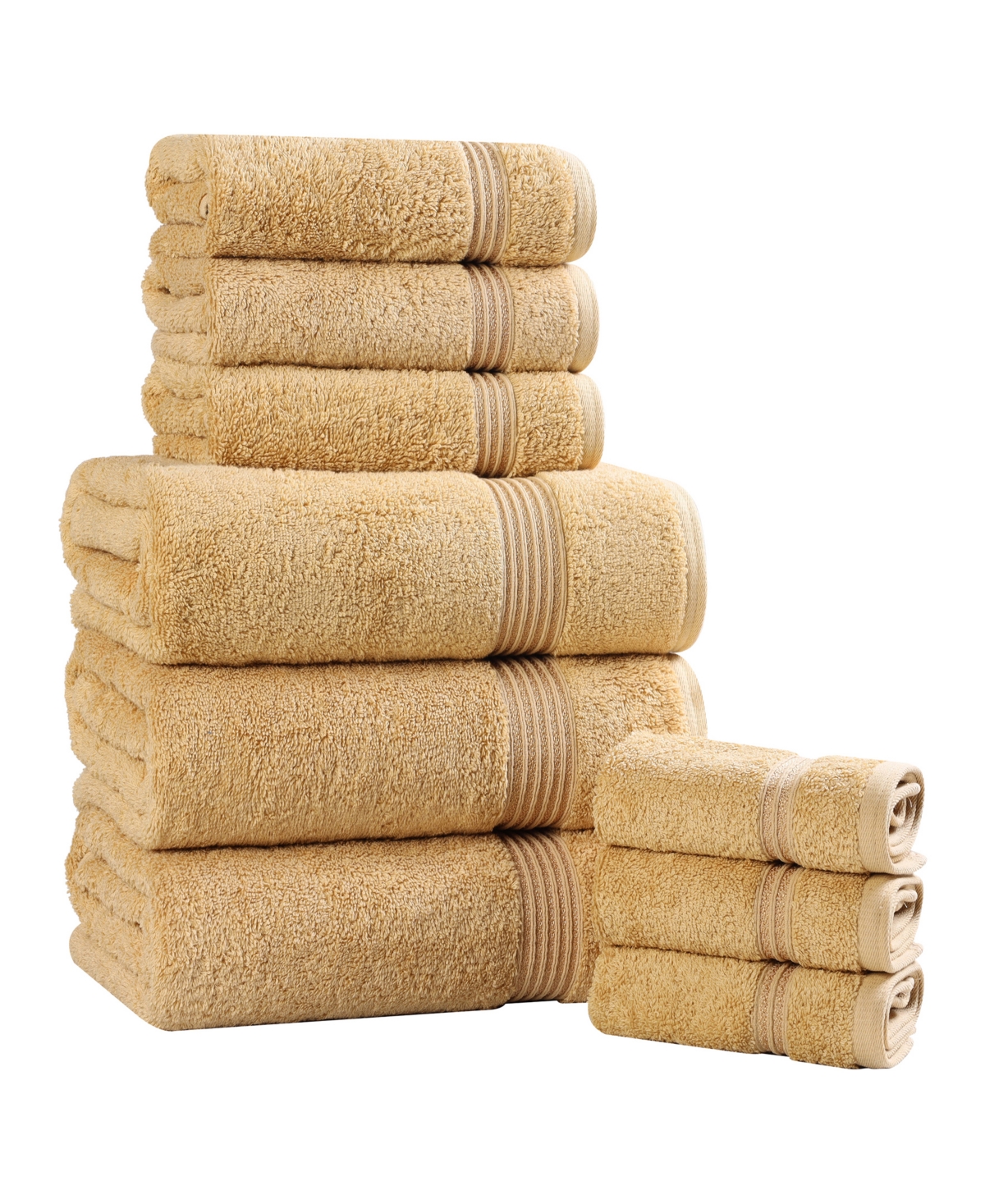 Superior Egyptian Cotton 9-pc. Towel Set In Gold