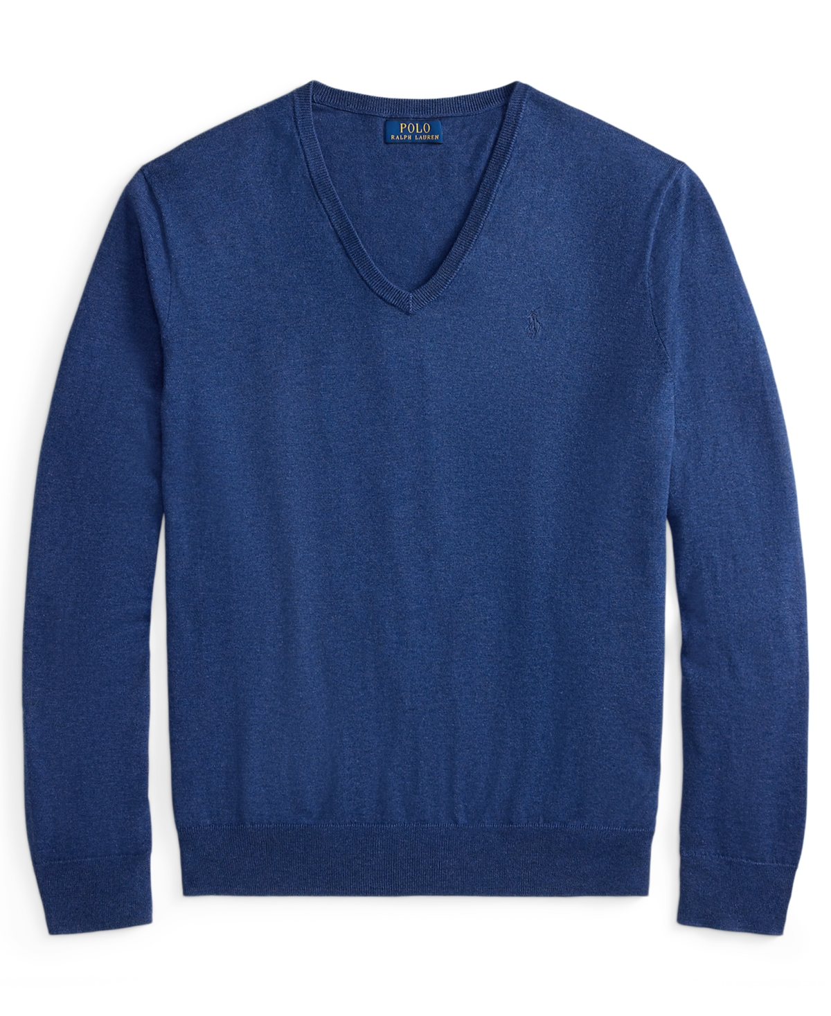 Polo Ralph Lauren Men's Cotton V-neck Sweater In Blue