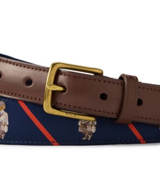 Men's Polo Bear Leather Belt