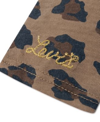 Girls' Toddler 2T-4T Leopard-Printed Top and Pleated Skirtall, 2-Piece Set